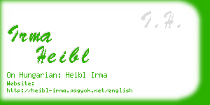 irma heibl business card